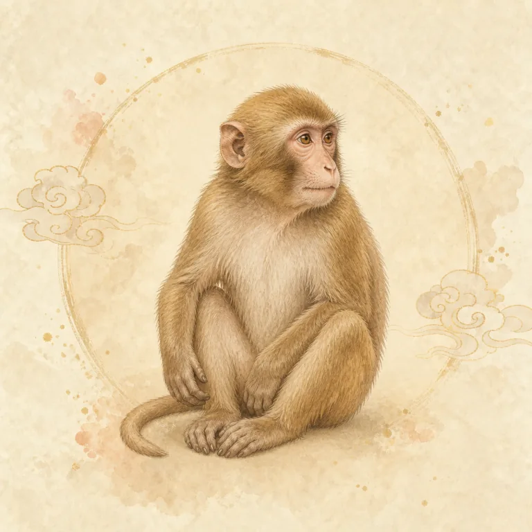 Monkey Chinese zodiac illustration
